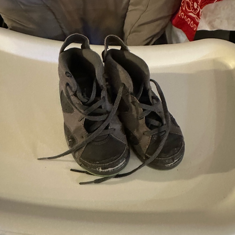 Jordan Black and Gray Sneakers Athletic Low-Top